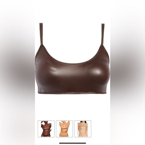 SKIMS Wet Jersey Scoop Bralette in Cocoa - Picture 11 of 11